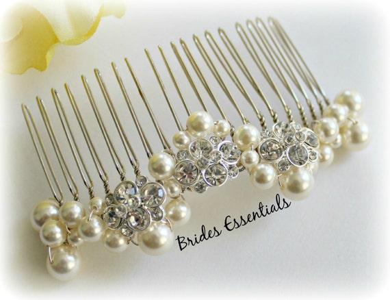 Bridal Hair Comb, Wedding Hair Accessories, Bridal  display picture 1