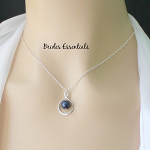 Sterling Silver Infinity Necklace, Infinity Charm Lariat Necklace, Bridal Jewelry, Figure Eight, Bridesmaid Necklace, Bridal Pearl Jewelry