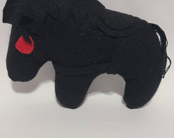Skyrim Shadowmere Inspired Plush Chibi Kawaii Cute Fanart