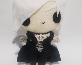 Devil May Cry 5 V (vitt hår) inspirerad plysch Chibi kawaii söt