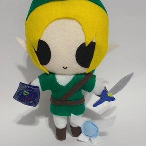Legend Of Zelda Link and Navi Inspired Plush Chibi Kawaii Cute Fanart