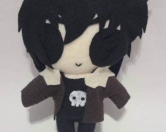 Percy Jackson Nico Di Angelo Inspired Plush Chibi Kawaii Cute Fanart