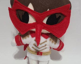 Persona 5 Akechi Crow Inspired Plush Chibi Kawaii Cute Fanart