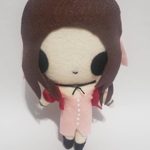 Final Fantasy 7 Aerith Inspired Plush Chibi Kawaii Cute Fanart