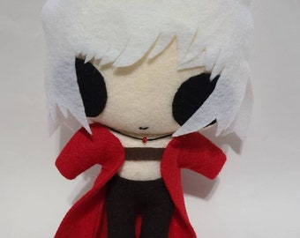 Devil May Cry 3 Dante Inspired Plush Chibi Kawaii Cute Fanart