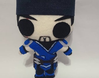 Mortal Kombat 11 Sub Zero (Back To Basics) Inspired Plush Chibi Kawaii Cute Fanart