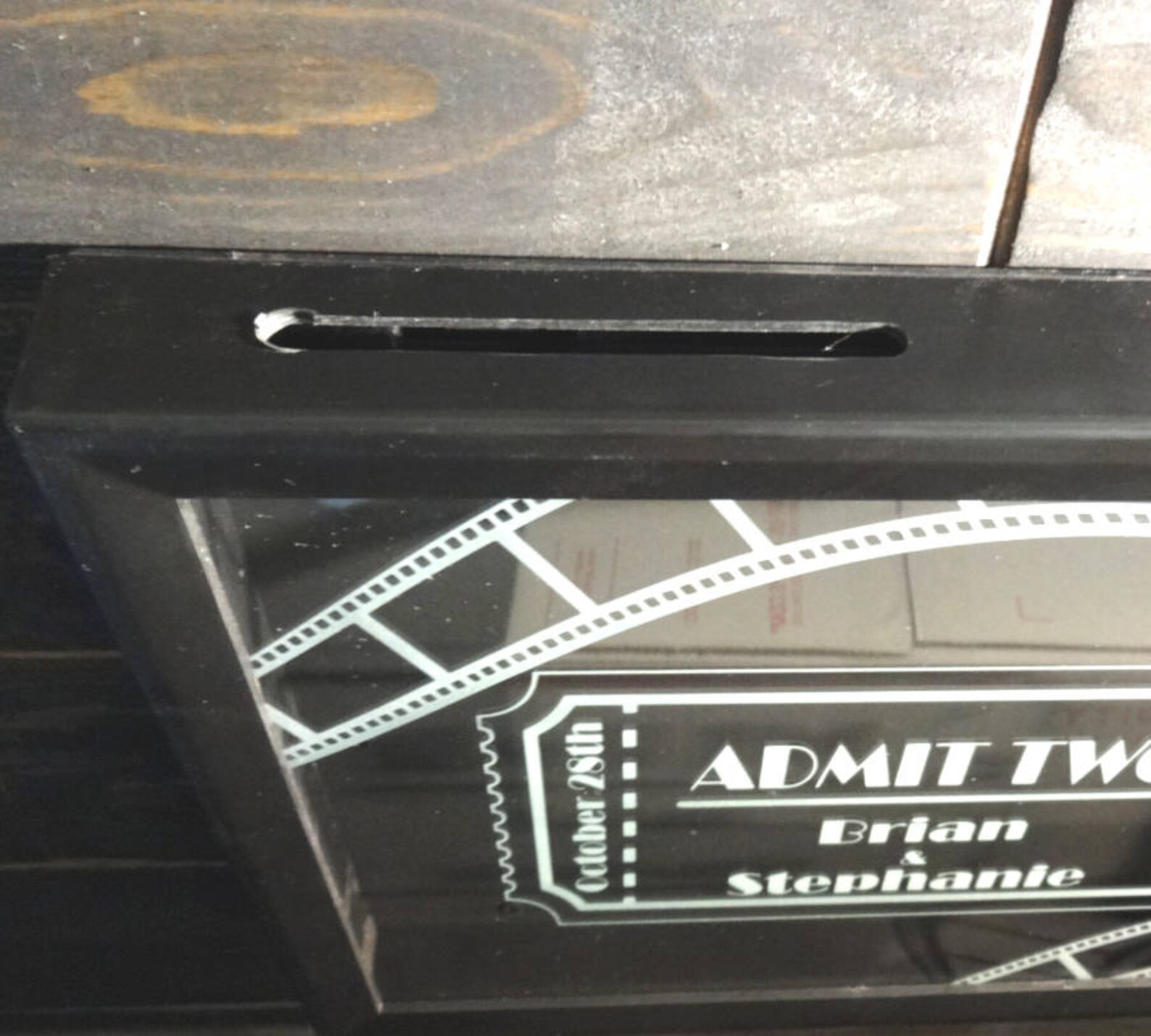 Personalized Tickets Shadow Box Etched Glass Movies Concerts Etsy