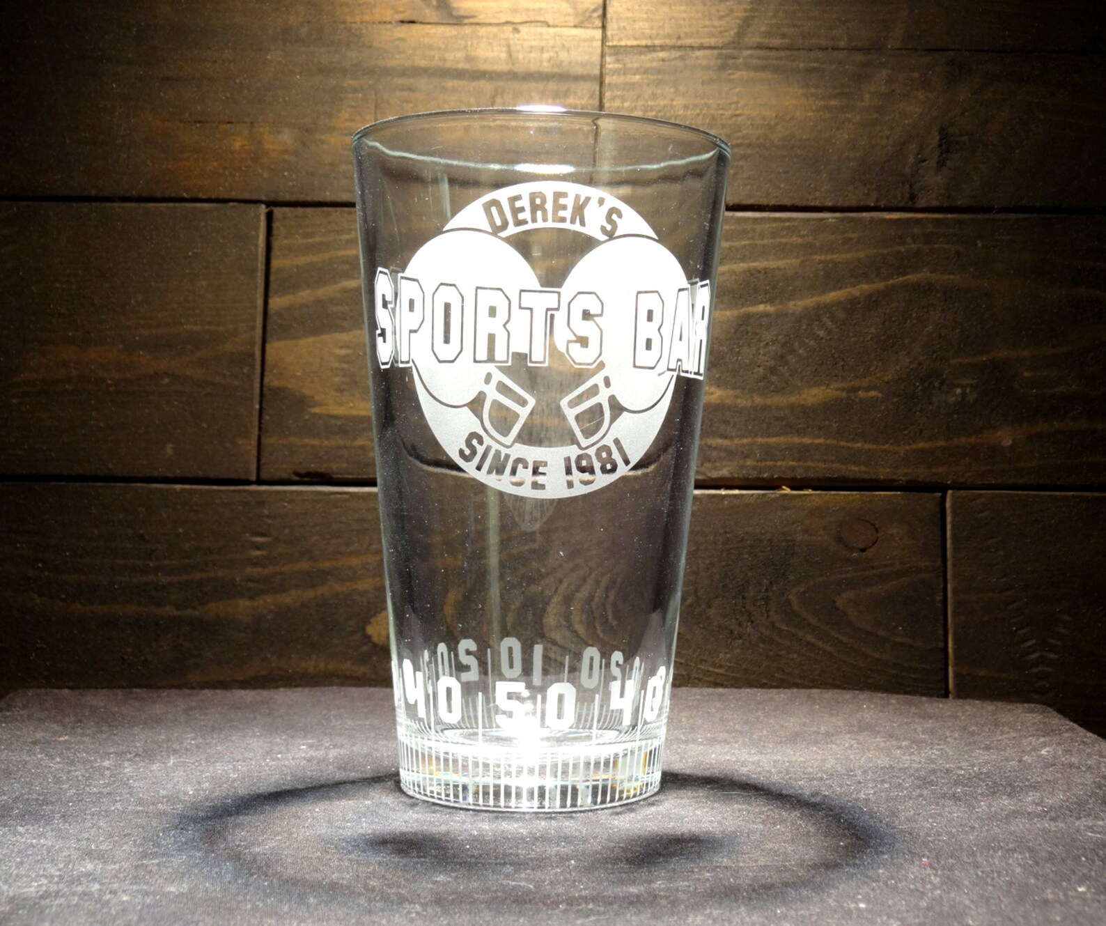 Custom Football Pint Glasses Sports Bar Etsy