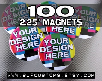 Custom 2.25" Magnets - Save the Date / Birth Announcement / Party Favors / Promotional Items - 100pcs