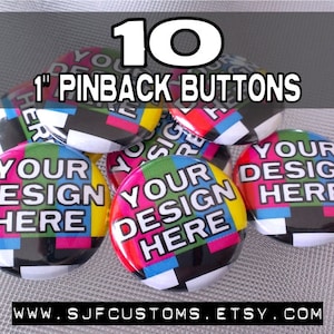 10 INDIVIDUELLE 1 Zoll Buttons / Anstecker