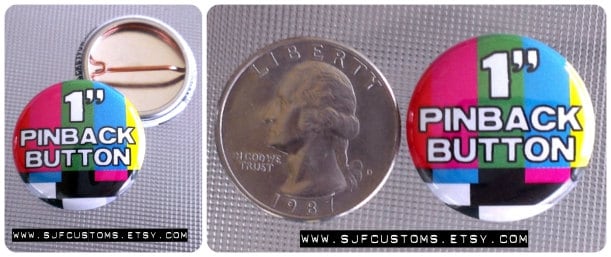 50 CUSTOM 1 Inch Pinback BUTTONS / Badges - Etsy