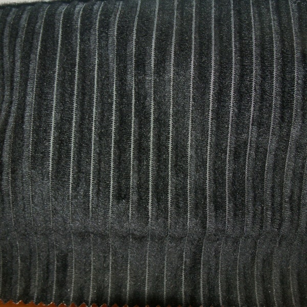 Corduroy fabric for upholstery 58 wide color black (by the yard) for sofas free shiping in usa only