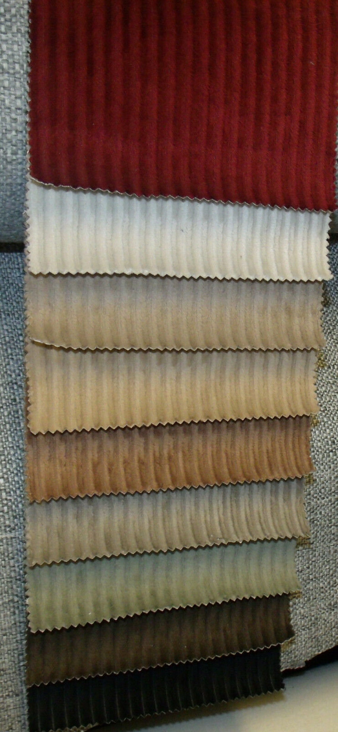 Corduroy Fabric for Upholstery 58 Wide Color Black by the Yard for