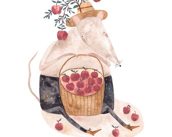 Apfel-Maus, Art Print