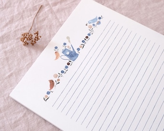 A4 stationery pad with 50 pages, Tea Time