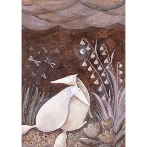 White Foxes, Art Print, Art Print