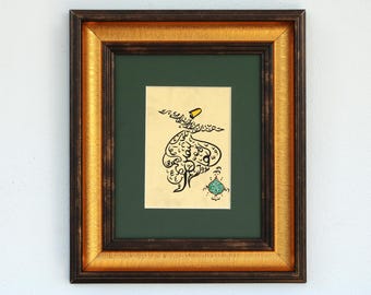 Handmade Islamic Calligraphy Islamic Decor Wall Art Gift Arabic Calligraphy Islamic Art "She/He who is in love has a soft heart" A5 0900001