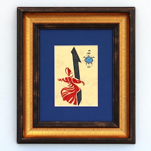 Handmade Islamic Art Calligraphy Islamic Decor Wall Art Gift Arabic Calligraphy Islamic Art &quot;Whirling Dervish and the Letter Alif&quot; A5 090030