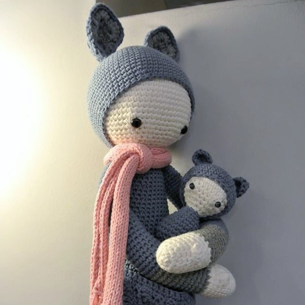 Kira el Amigurumi de ganchillo canguro por Lalylala - hecho a mano del ganchillo muñeca del juguete de Amigurumi - Crochet de canguro - canguro de amigurumis