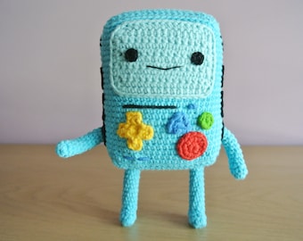 Crochet BMO Amigurumi - Handmade Crochet Amigurumi Toy Doll - Adventure Time - BMO Crochet - Amigurumi BMO Adventure Time