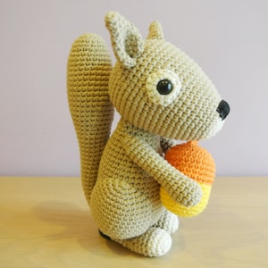 Dinky Crochet Squirrel Amigurumi - Handmade Crochet Amigurumi Toy Doll - Squirrel Crochet - Amigurumi Squirrel - Woodland Animal