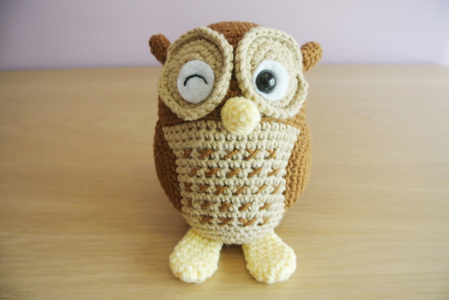 Tenue Photo Bébé Hibou Endormi Au Crochet - Taille Nouveau-né, Fait Main Aux USA, Neuve