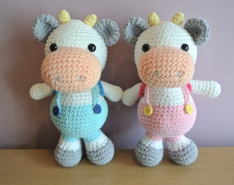 Crochet Cow Couple Wedding Amigurumi - Handmade Crochet Amigurumi Toy Doll - Cow Crochet - Amigurumi Cow