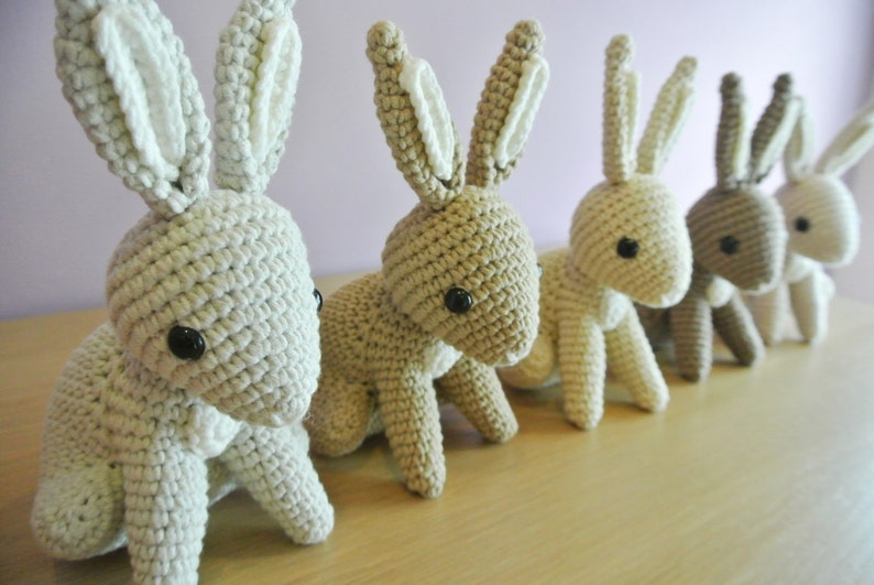 Hopscotch Bunny Crochet Bunny Amigurumi Handmade Crochet Amigurumi Toy Doll Woodland Animal Bunny Crochet Amigurumi Bunny Rabbit image 5