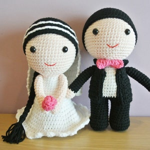 Doll Crochet Wedding Amigurumi  - Handmade Crochet Amigurumi - Wedding Doll - Wedding Crochet - Amigurumi Wedding - Crochet Wedding Doll