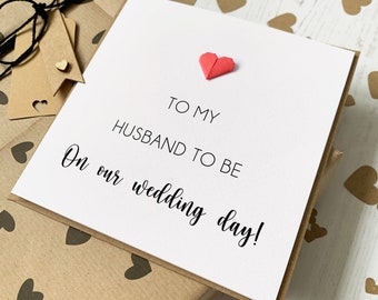Husband To Be Wedding Card, On Our Wedding Day Card, Wedding Day Card For Husband, Wedding Day Card For Groom, From Wife to be
