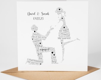 Personalised Engagement Card For Couple