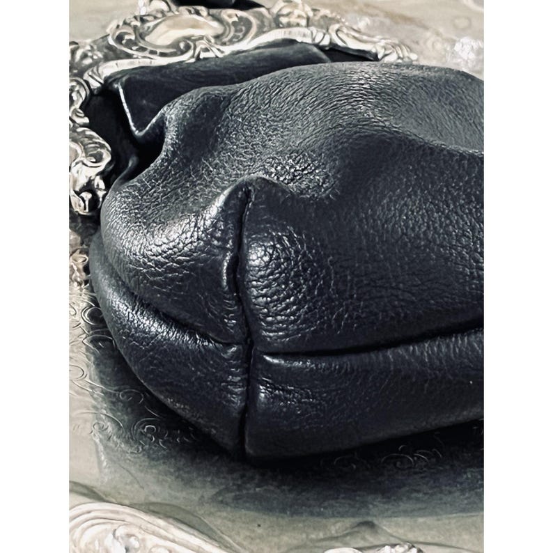 One World by Brighton Black Crossbody Silver Victorian Frame Mini Coin Purse image 9