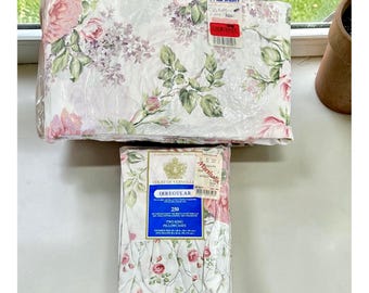 Cannon Court Of Versailles FLOWER CAL King Fitted & Pillowcase IRREGULAR *Read*