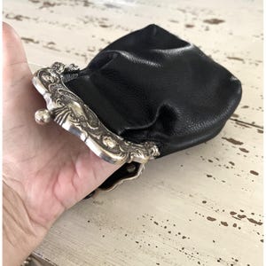 One World by Brighton Black Crossbody Silver Victorian Frame Mini Coin Purse image 17