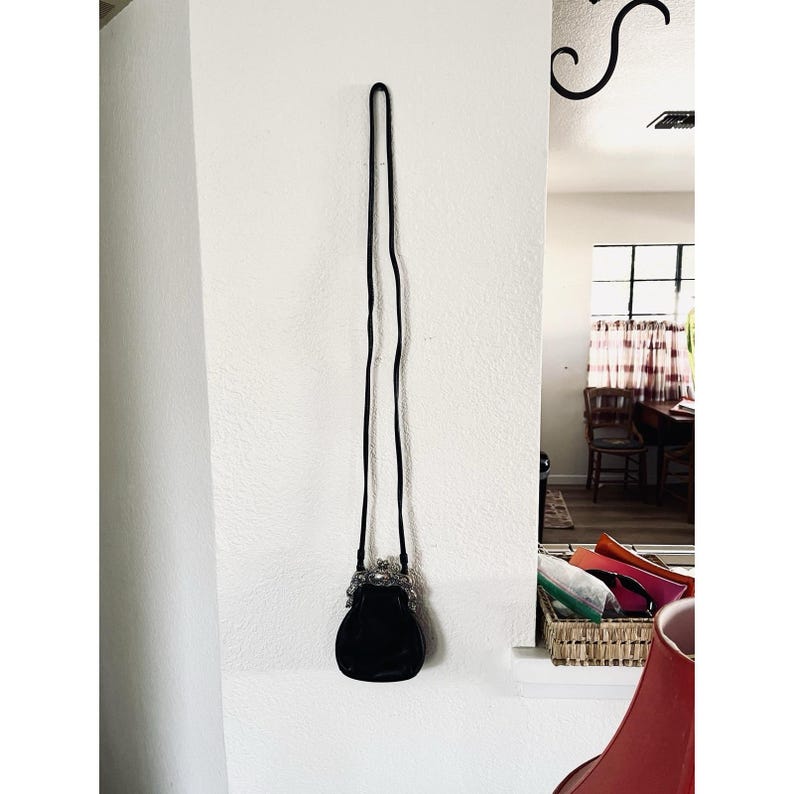 One World by Brighton Black Crossbody Silver Victorian Frame Mini Coin Purse image 15