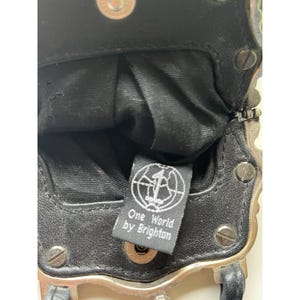 One World by Brighton Black Crossbody Silver Victorian Frame Mini Coin Purse image 19