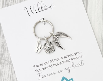 Guinea Pig Memorial Keyring: Personalised Pet Loss Memory Charm