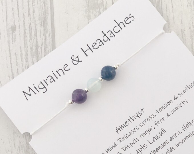 Migraine Bracelet Headache Relief Healing Bracelet Migraine Etsy UK