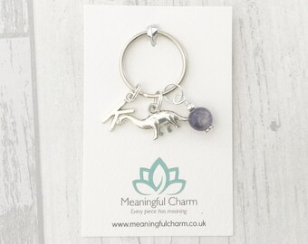 Dinosaur Keyring, Dinosaur Keychain, T Rex, Brontosaurus, Personalised Keyring, Initial Gifts, Initial Keyring, Dinosaur Gifts
