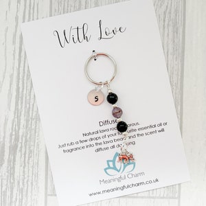 Elephant Diffuser Keyring, Lava Bead Keyring, Aromatherapy, Diffuser Keyring, Essential Oil, Personalised, Elephant Gifts, Elephant Keychain