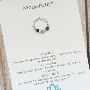 Sterling Silver Menopause Ring : Crystal Healing Jewellery