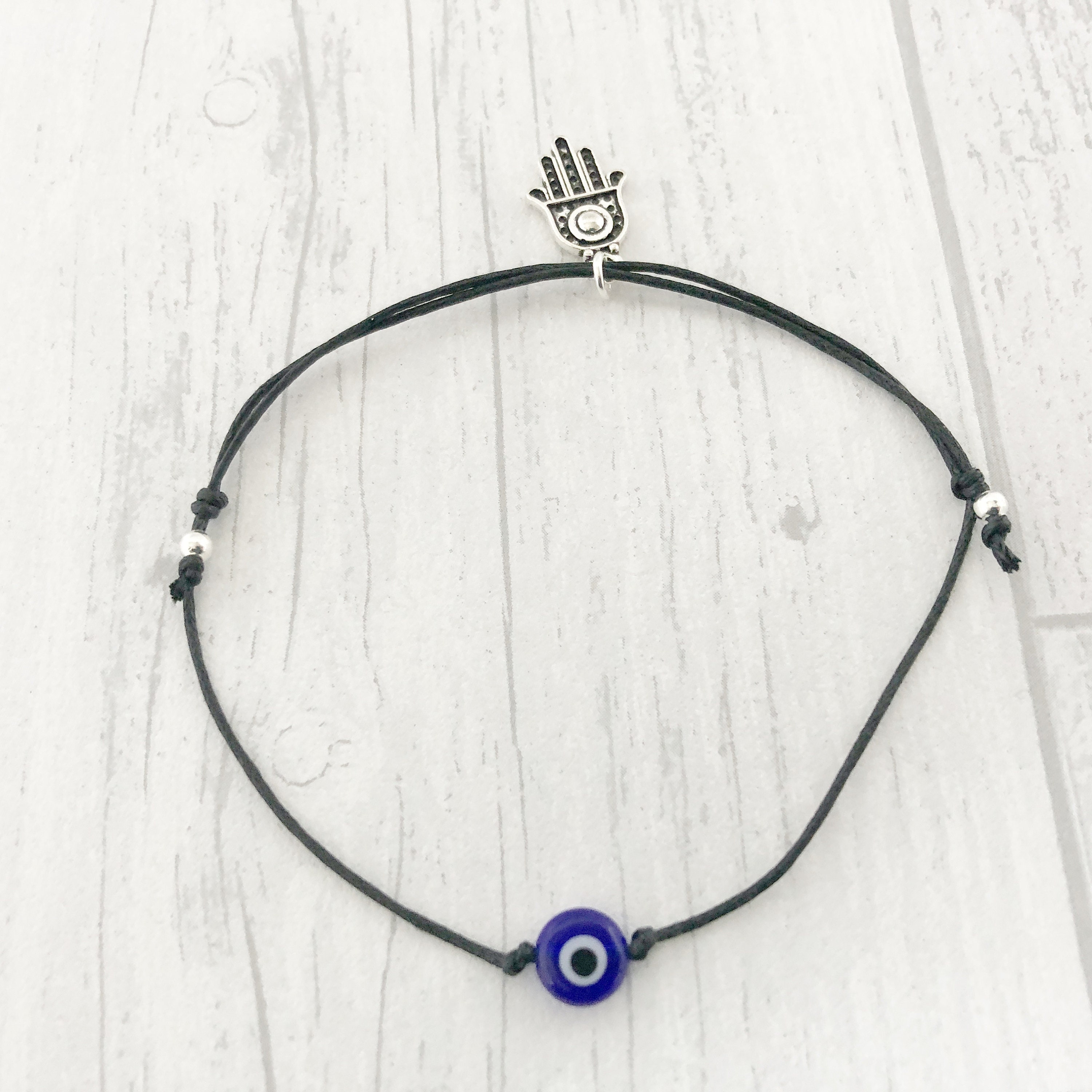 Evil Eye Anklet Evil Eye Anklet Bracelet Cord Ankle Etsy