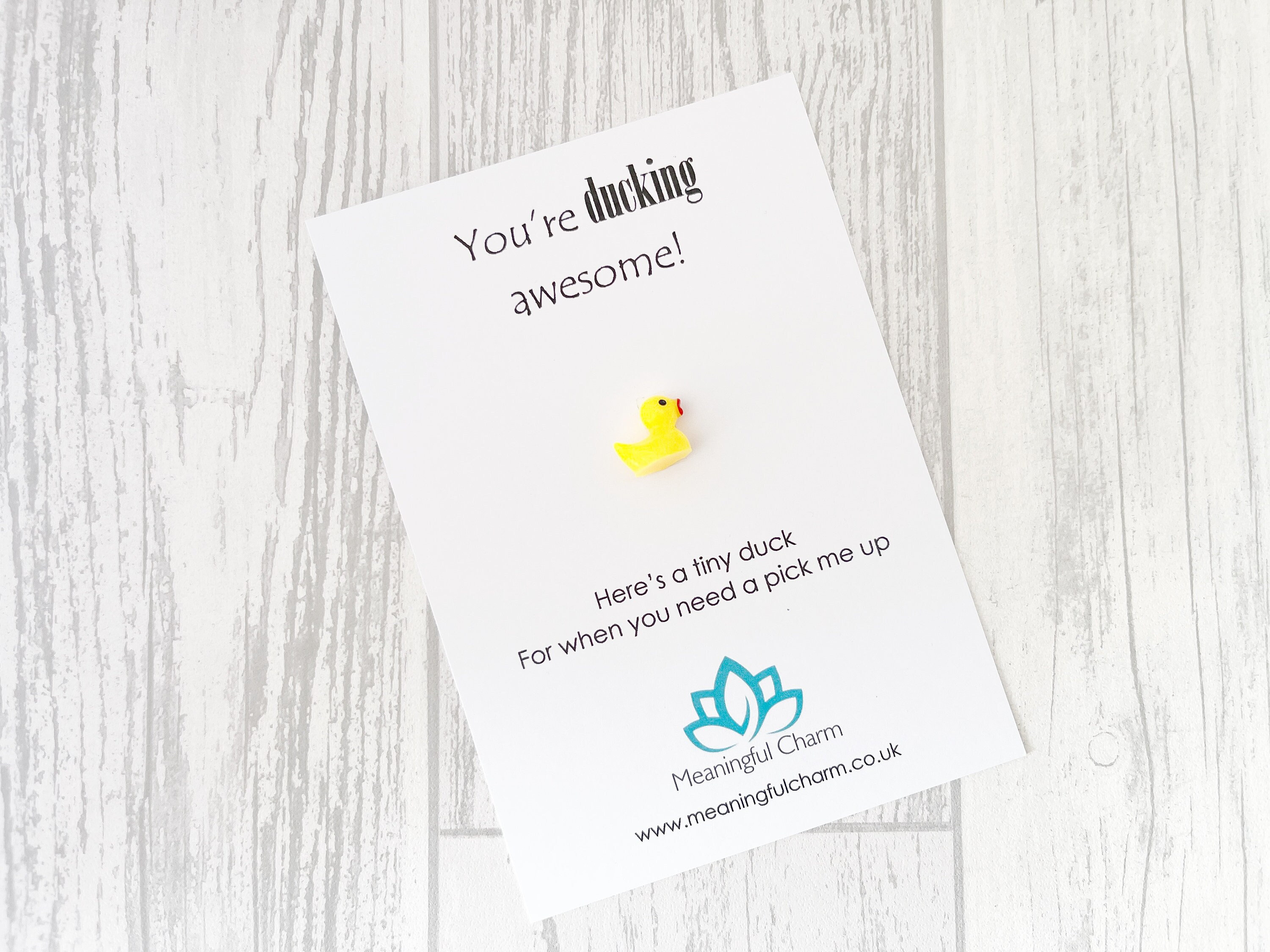 You're Ducking Awesome, Pocket Duck, Pocket Hug, Support Gift, Friend Gift, Thinking of You, Hug Gift, Duck Gifts, Strength, Duck Card