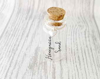 Honeymoon Sand Keepsake Bottle: Wedding Memorial Jar