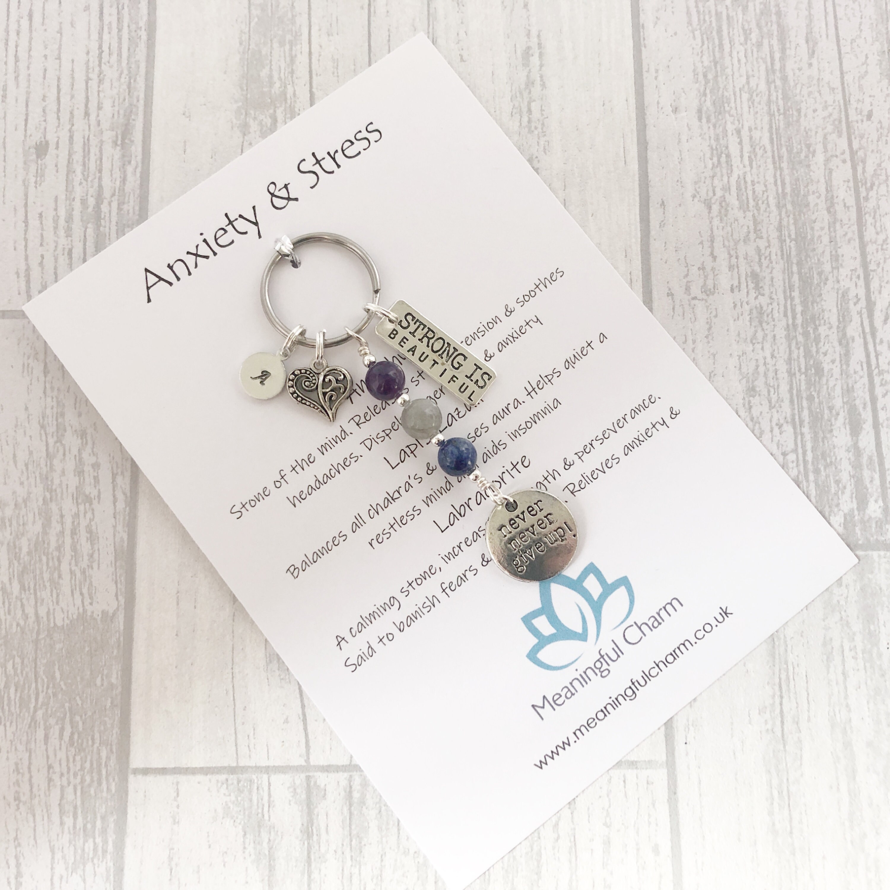 Anxiety Keyring Stress Relief Healing Jewellery Anxiety Etsy