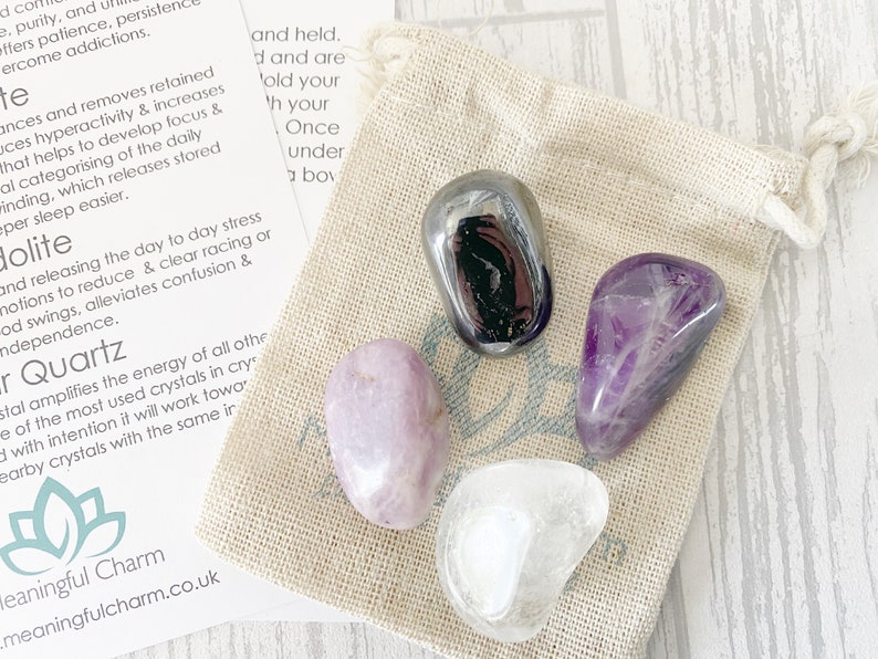 ADHD Crystal Set Healing Crystals Tumble Stones Healing Etsy