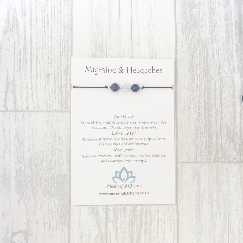 Migraine Bracelet Headache Relief Healing Bracelet Migraine Etsy UK