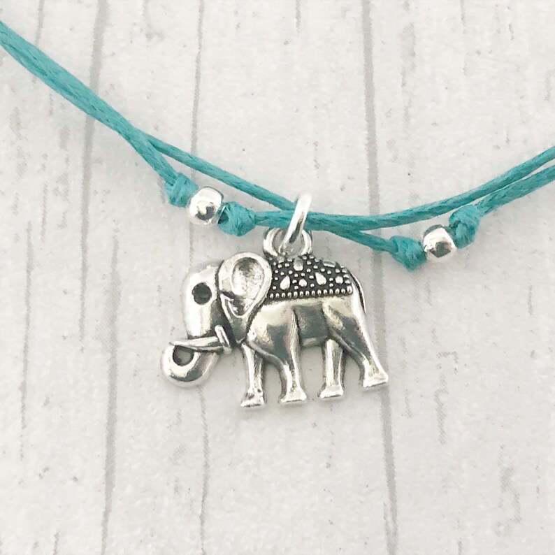 Elephant Anklet Elephant Anklet Bracelet Cord Ankle Etsy