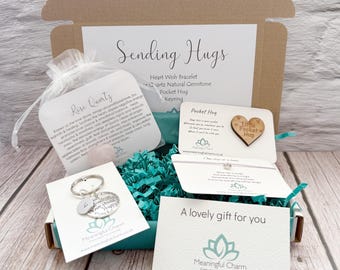 Hug in a Box, Letter Box Hug, Sending Hugs, Friendship Gift, Worry Gift, Support Gift, Small Hug Gift Hamper, Smile in a box, Sending Love