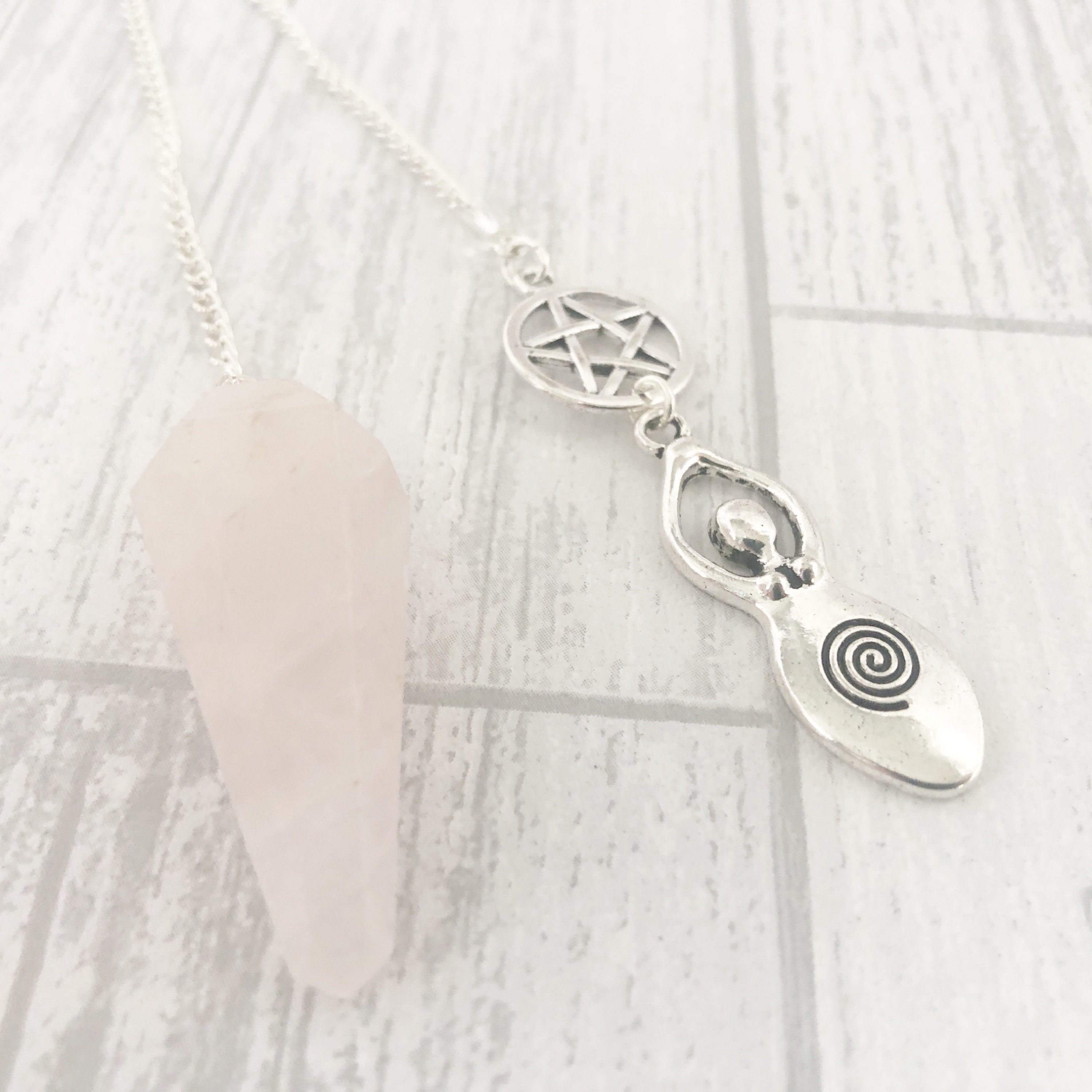 fairy rose quartz pendulum fairy rose quartz pendulum